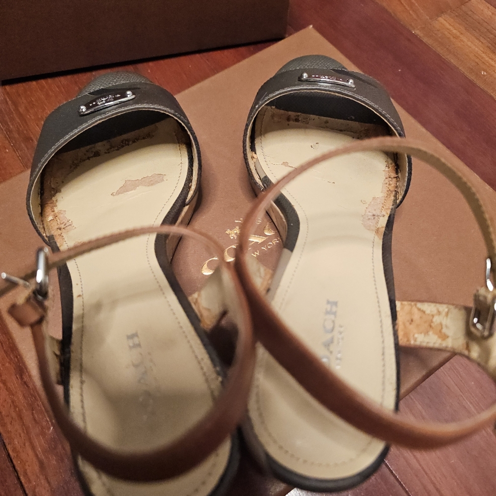 Coach Hinsdale Camo Wedge Sandals - Picture 17 of 17